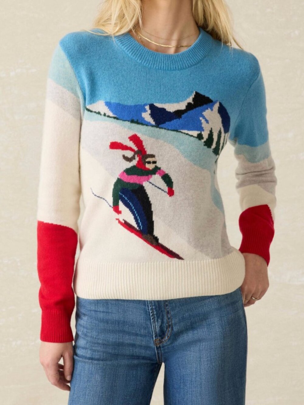 Faherty Mountain Coaster Sweater - Medium - Merino-Cotton-Nylon Blend